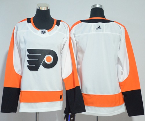 Adidas Philadelphia Flyers Blank White Road Authentic Women Stitched NHL Jersey